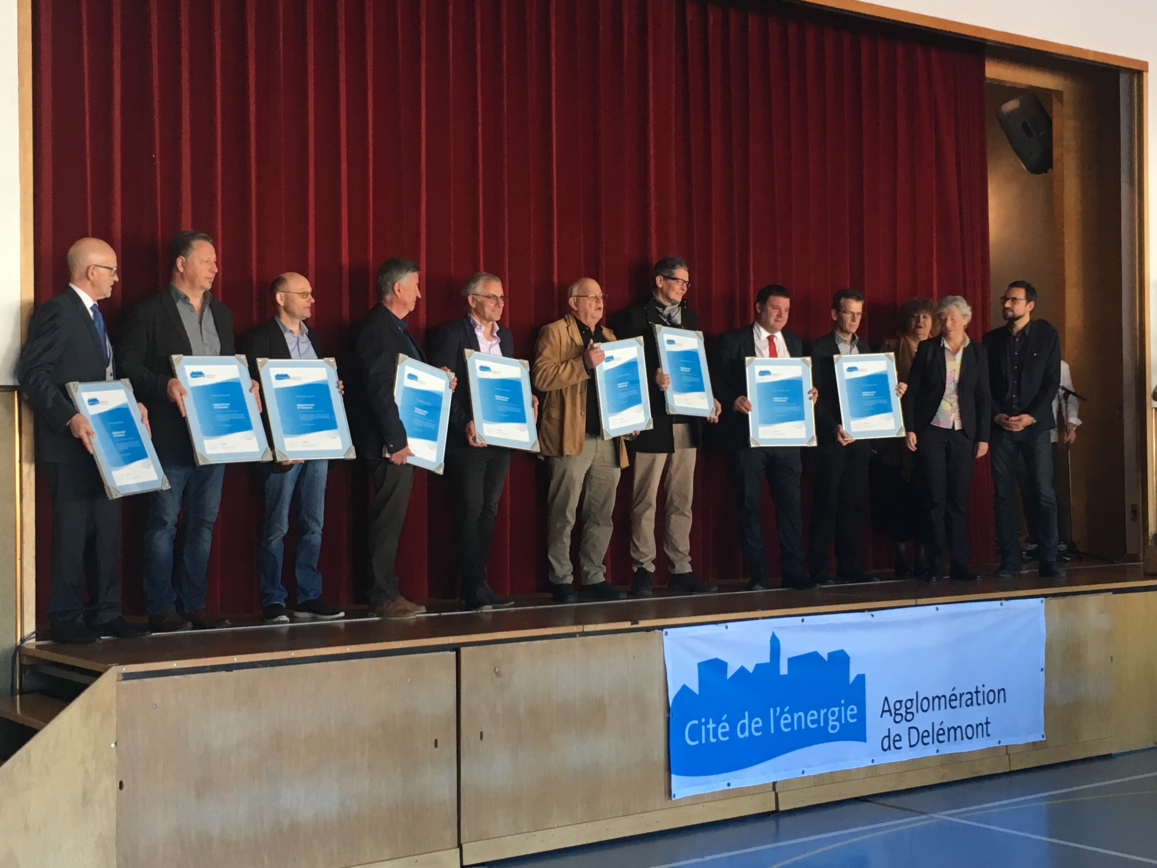 Remise du label Cit&eacute; de l'&eacute;nergie &agrave; l'agglom&eacute;ration de Del&eacute;mont
