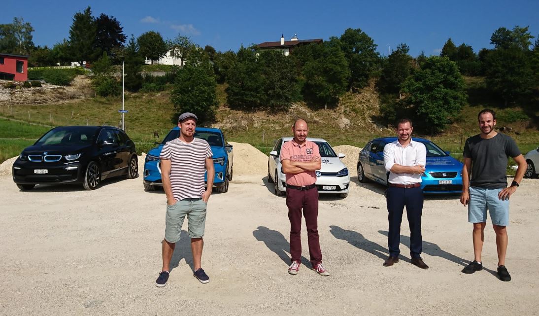 Nos quatre personnalit&eacute;s:&nbsp; Sim's, S&eacute;bastien Gschwind, Steven Barras et Gilian Oriet
