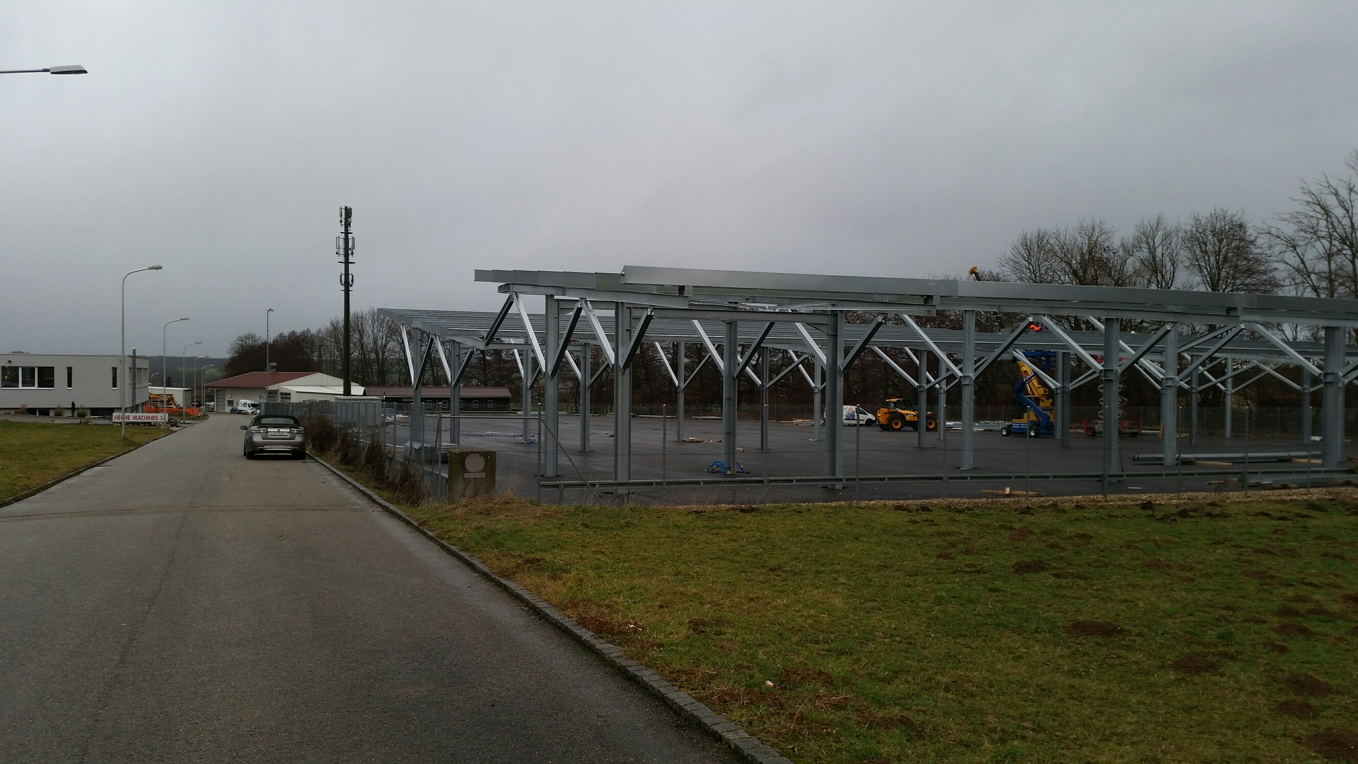 Avancement des travaux de la centrale photovolta&iuml;que GEFCO